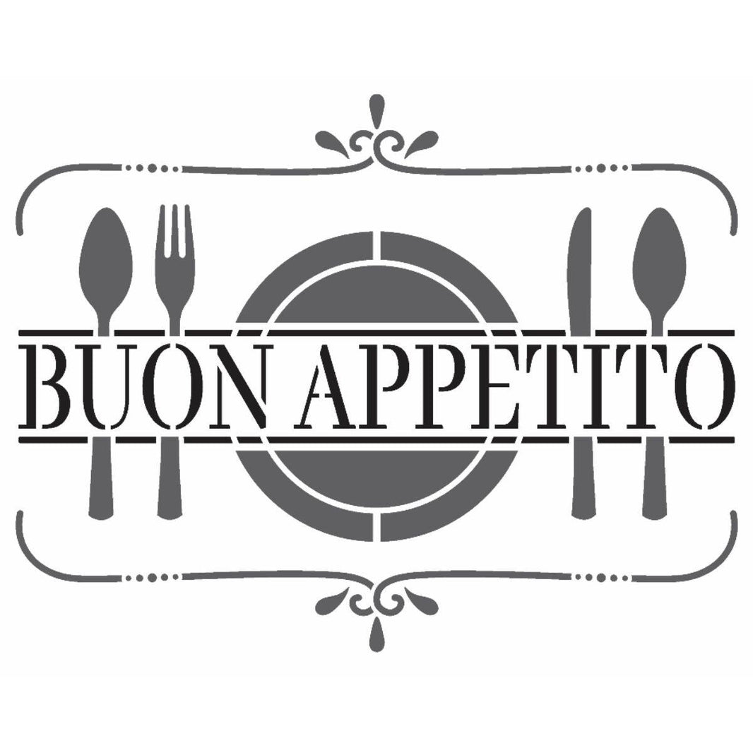 Stencil OPA 20x25 3211 Frase Buon Appetito - Palácio da Arte