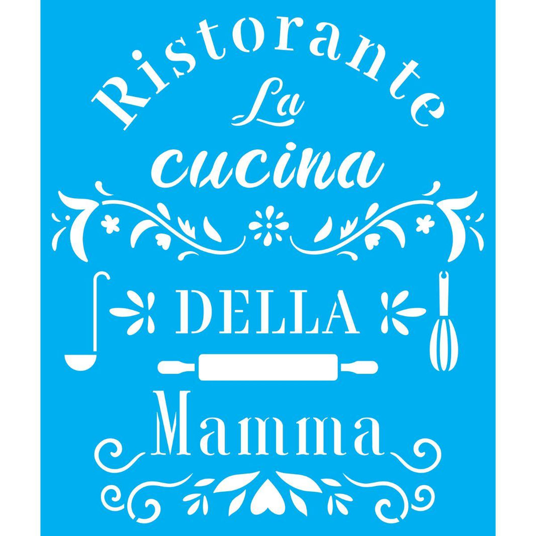 Stencil OPA 20x25 3213 Frase Ristorante La Cuccina - Palácio da Arte
