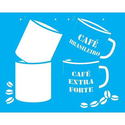 Stencil OPA 20x25 3218 Caneca Café - Palácio da Arte