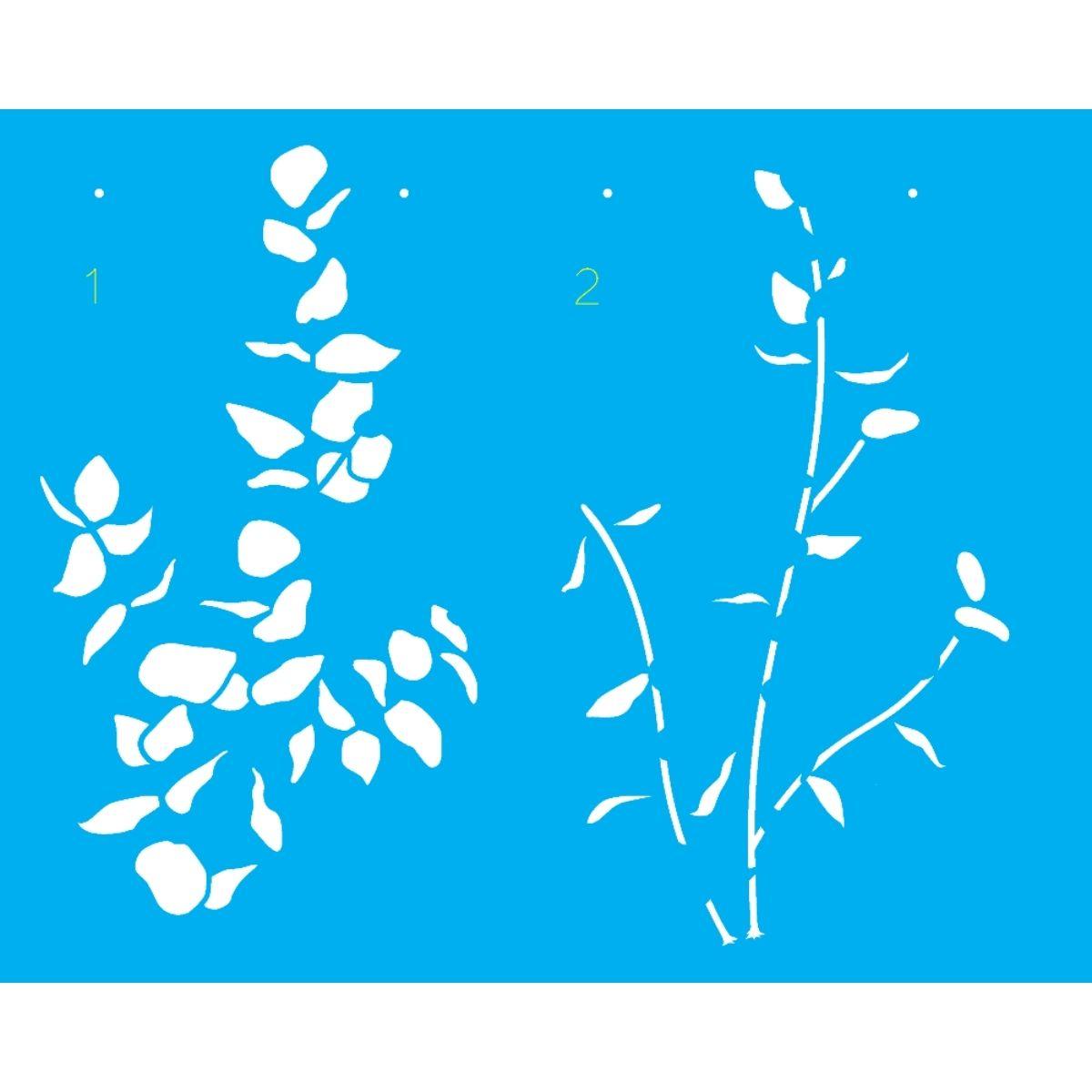 Stencil OPA 20x25 3223 Plantas Eucalipto - Palácio da Arte