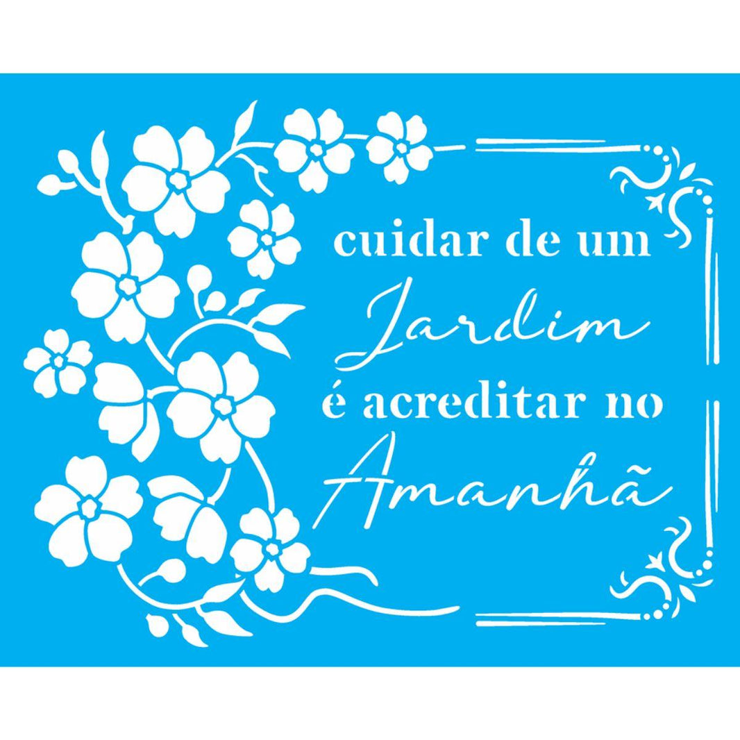 Stencil OPA 20x25 3269 Frase Acreditar no Amanhã - Palácio da Arte