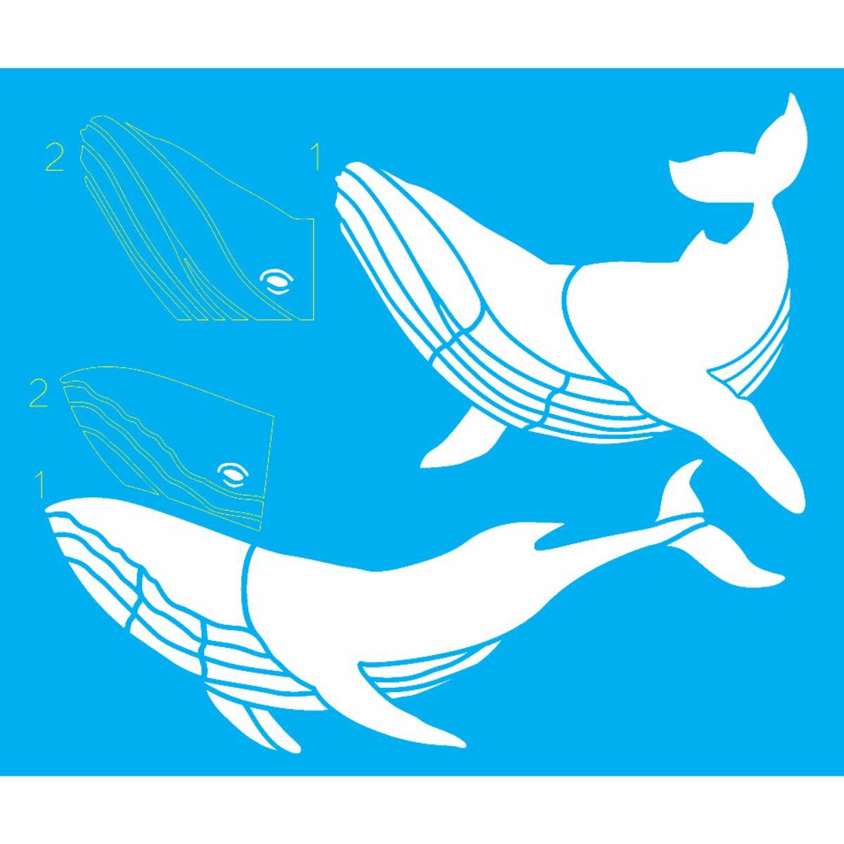 Stencil OPA 20x25 3314 Animais Baleia Jubarte - Palácio da Arte