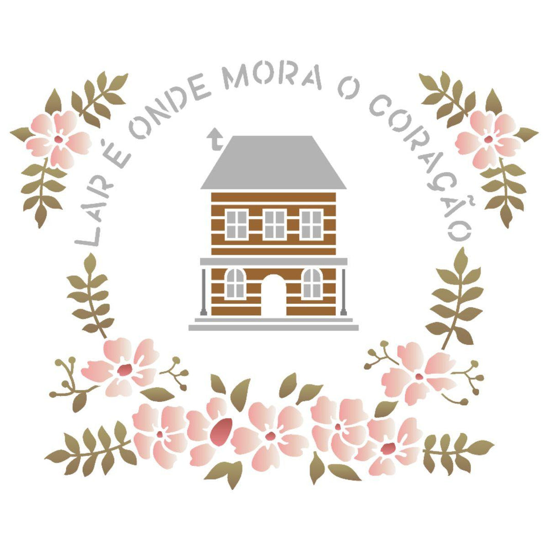 Stencil OPA 20x25 3323 Guirlanda Lar - Palácio da Arte