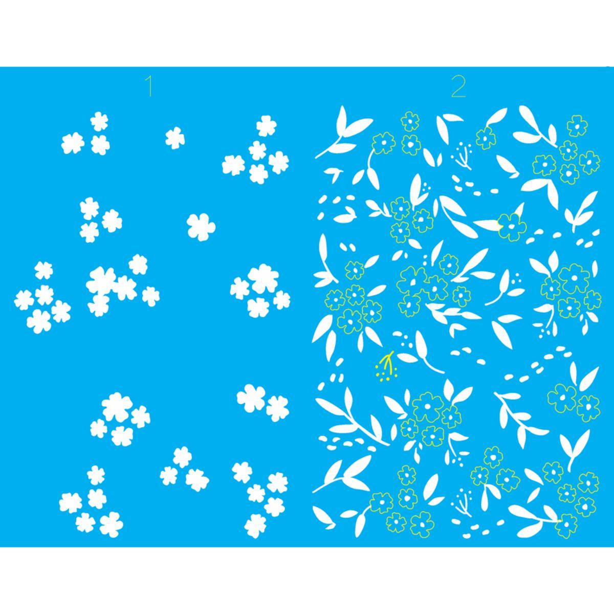 Stencil OPA 20x25 3355 Estamparia Flores Micro II - Palácio da Arte