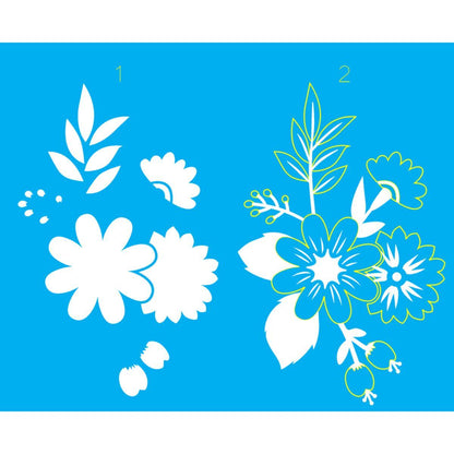 Stencil OPA 20x25 3359 Flor Estilizada I - Palácio da Arte