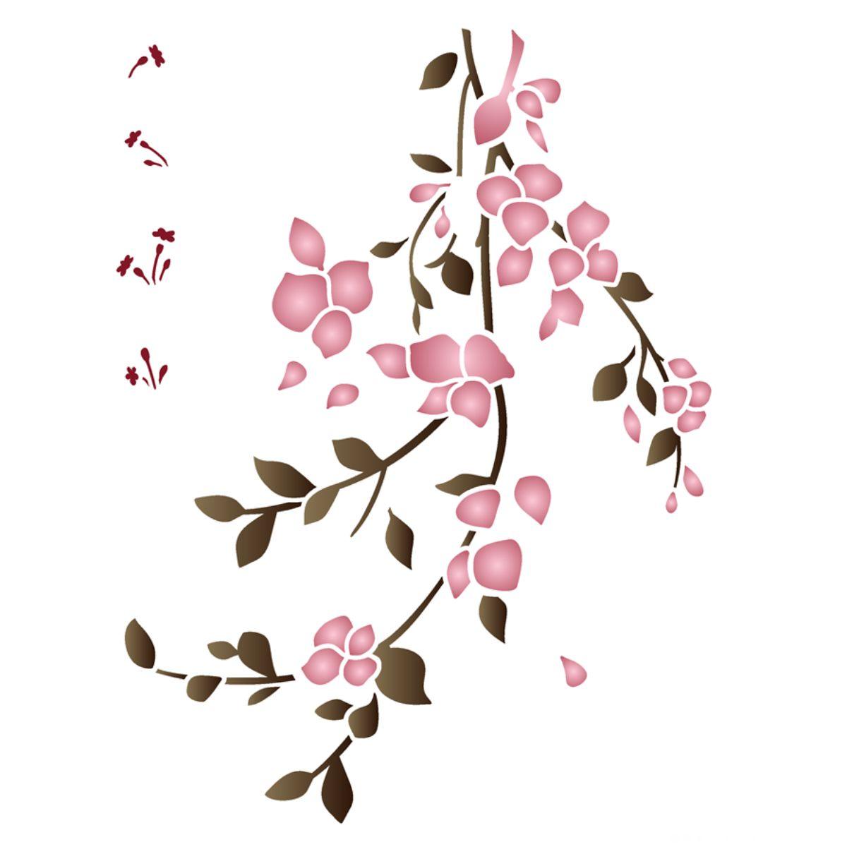 Stencil OPA 20x25 3363 Galho Primavera Bougainvillea - Palácio da Arte