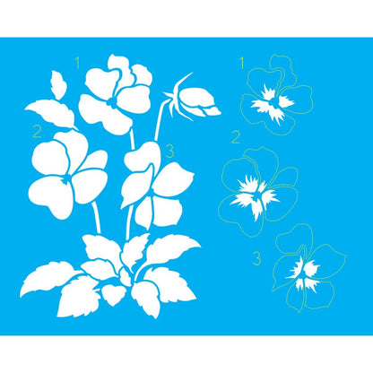 Stencil OPA 20x25 3384 Flor Amor Perfeito II - Palácio da Arte