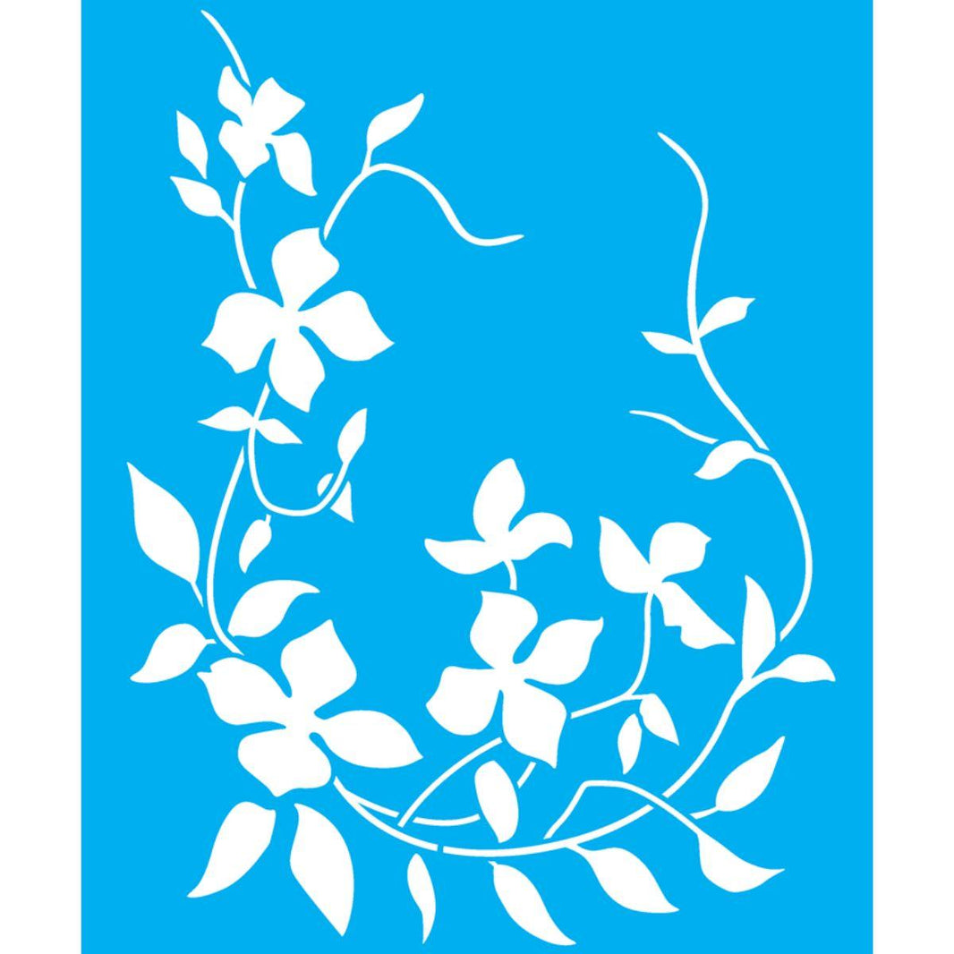 Stencil OPA 20x25 3386 Cantoneira Flores Clematites - Palácio da Arte