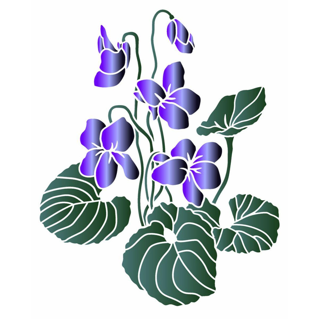 Stencil OPA 20x25 3391 Flor Violeta - Palácio da Arte