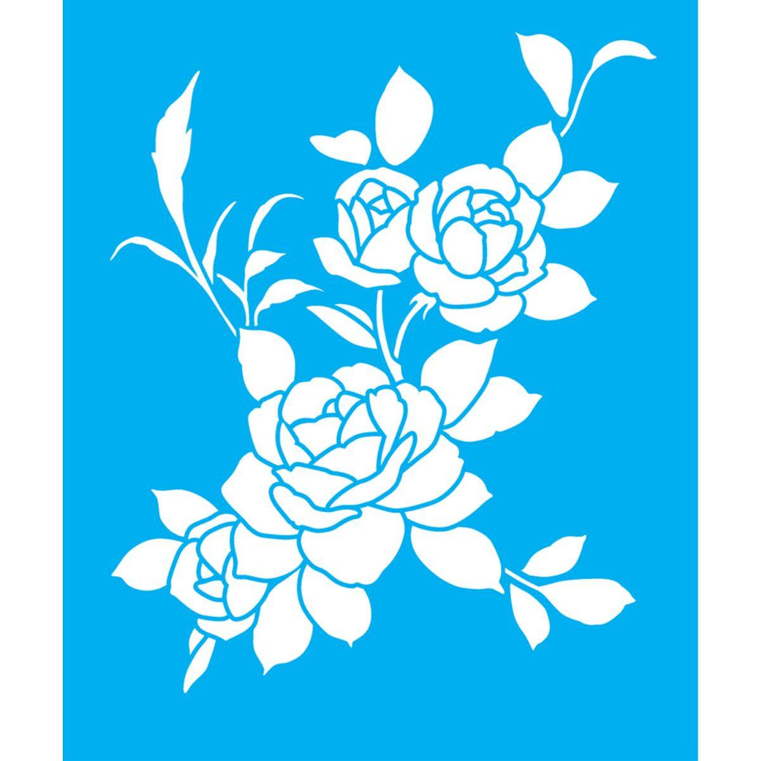 Stencil OPA 20x25 3392 Flores Rosas II - Palácio da Arte
