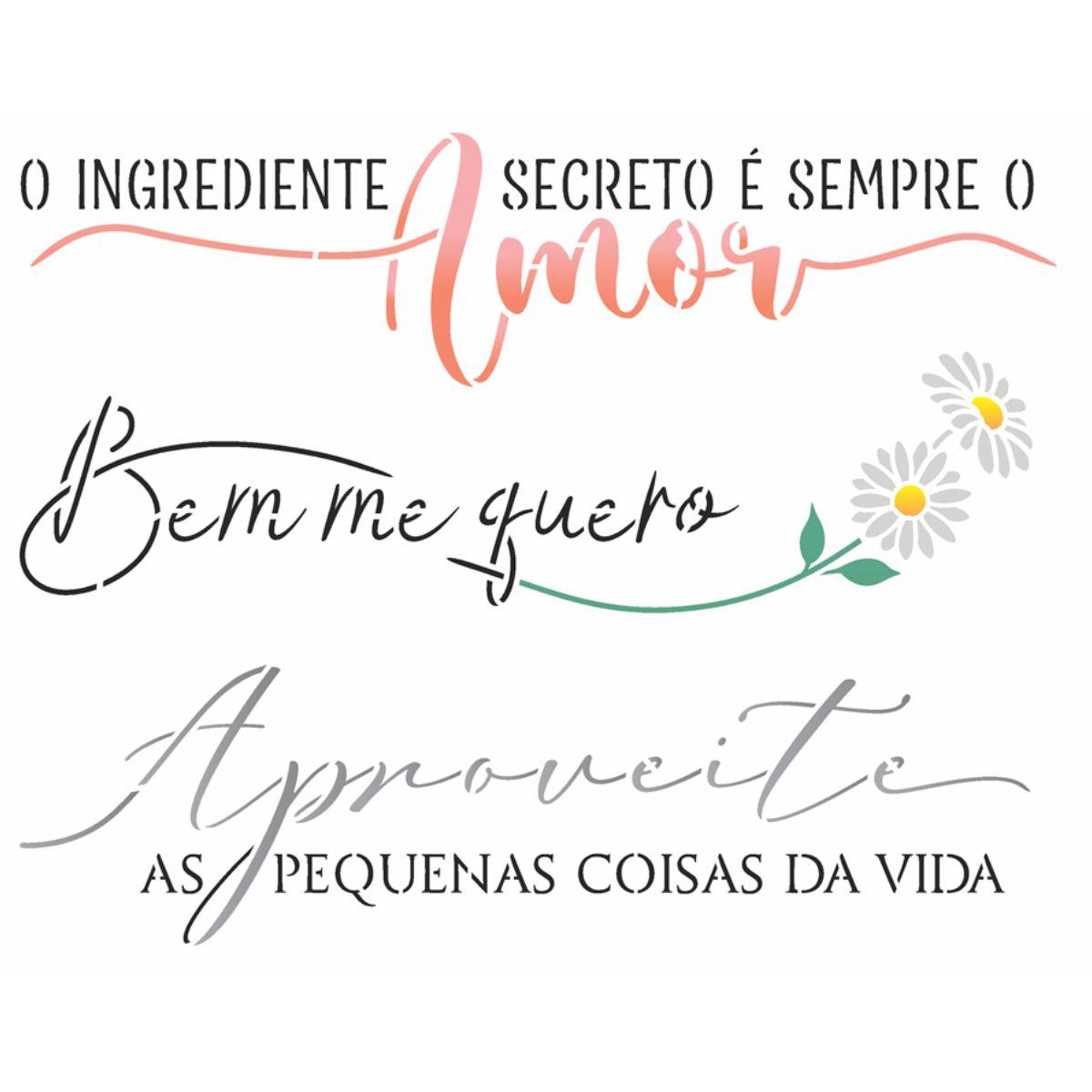 Stencil OPA 20x25 3396 Frases Motivacionais - Palácio da Arte
