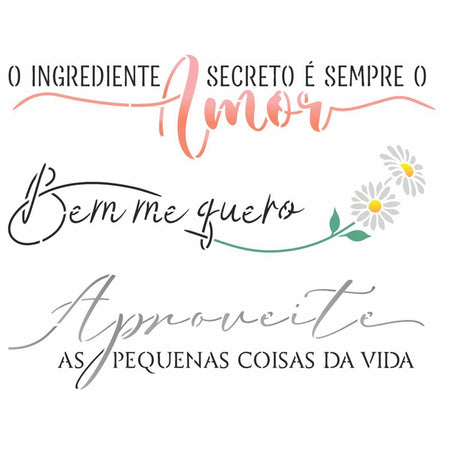 Stencil OPA 20x25 3396 Frases Motivacionais - Palácio da Arte