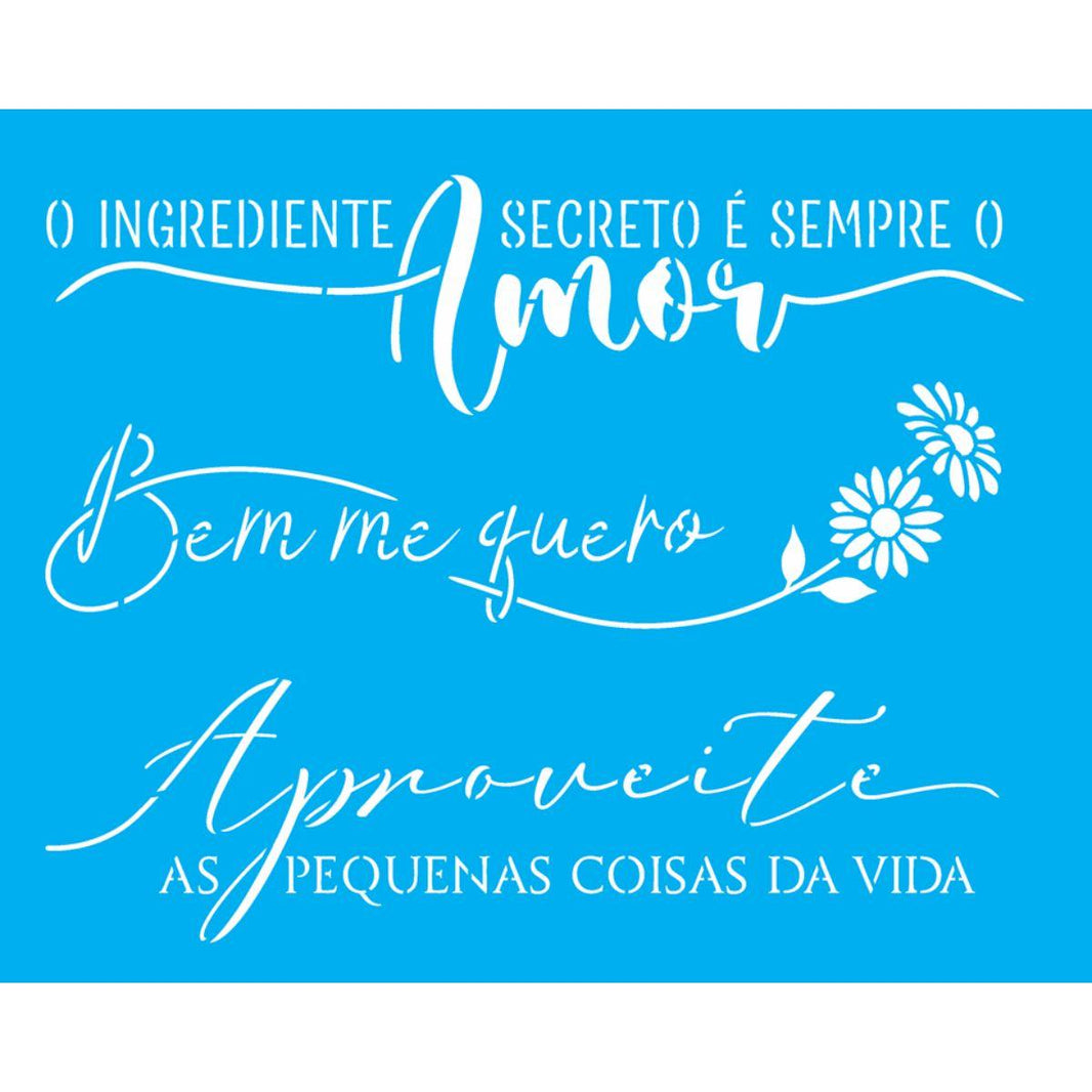 Stencil OPA 20x25 3396 Frases Motivacionais - Palácio da Arte