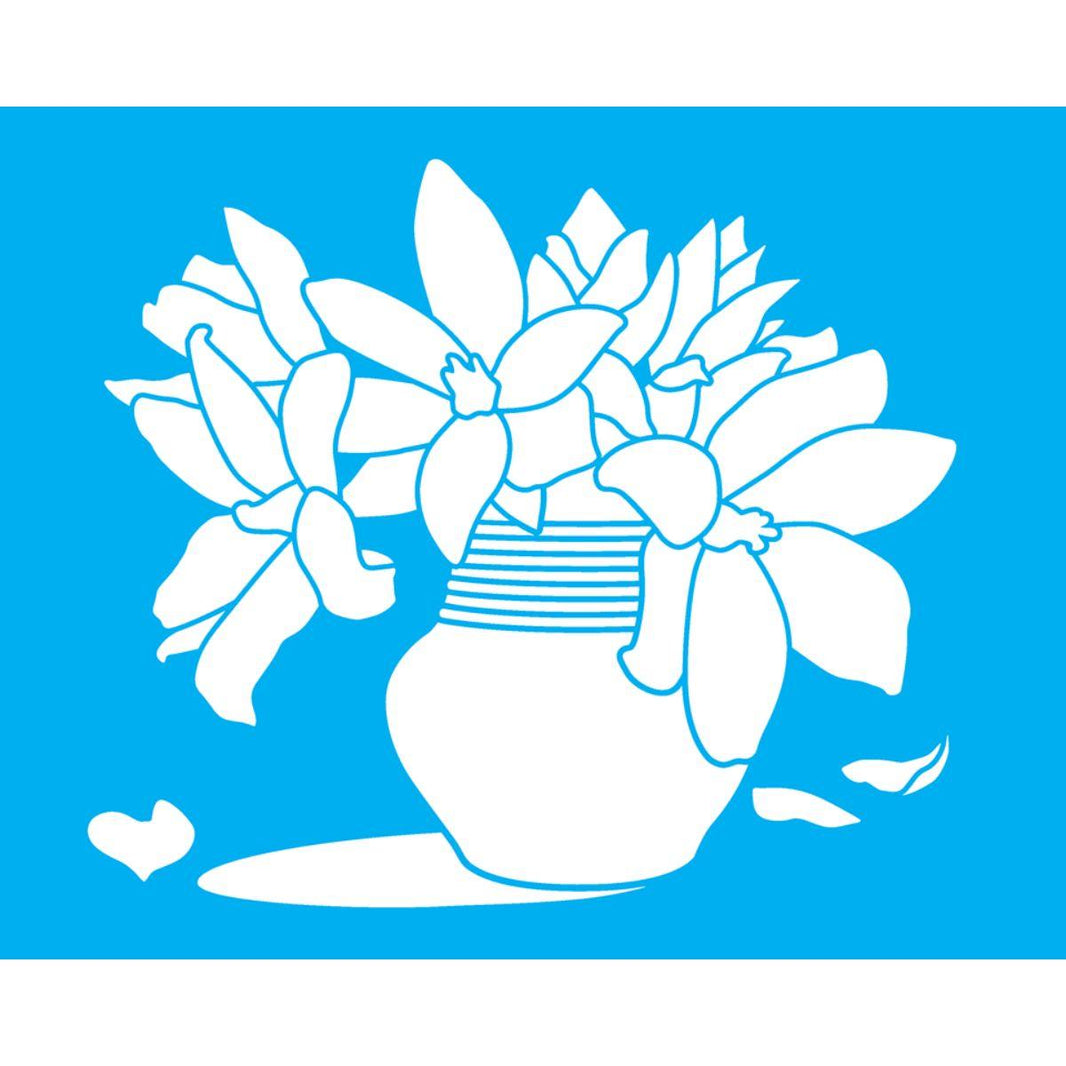 Stencil OPA 20x25 3400 Vaso Flor Açafrão do Prado - Palácio da Arte