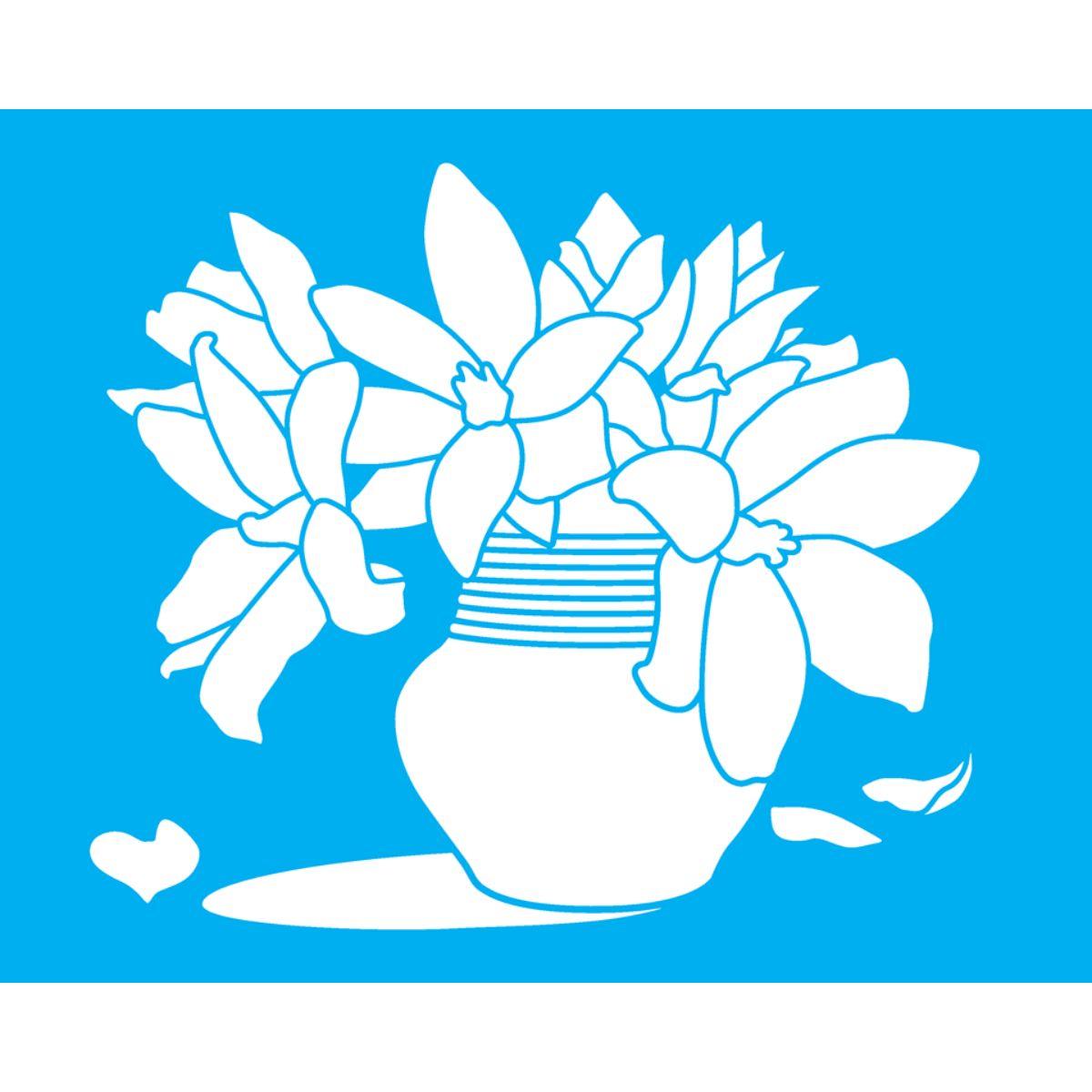 Stencil OPA 20x25 3400 Vaso Flor Açafrão do Prado - Palácio da Arte