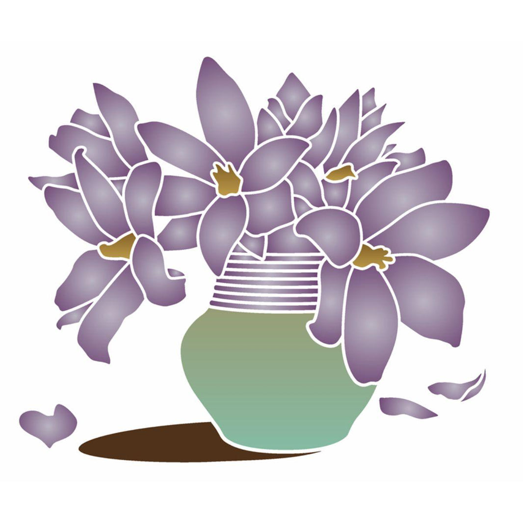 Stencil OPA 20x25 3400 Vaso Flor Açafrão do Prado - Palácio da Arte