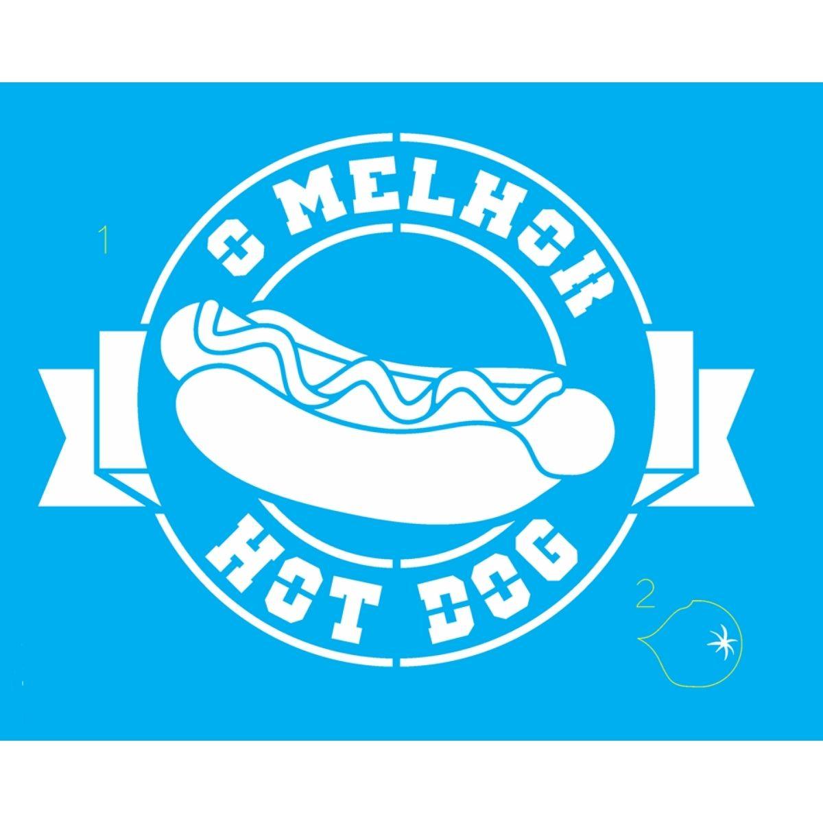 Stencil OPA 20x25 3403 Culinária Hot Dog - Palácio da Arte