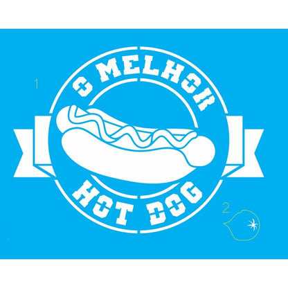 Stencil OPA 20x25 3403 Culinária Hot Dog - Palácio da Arte