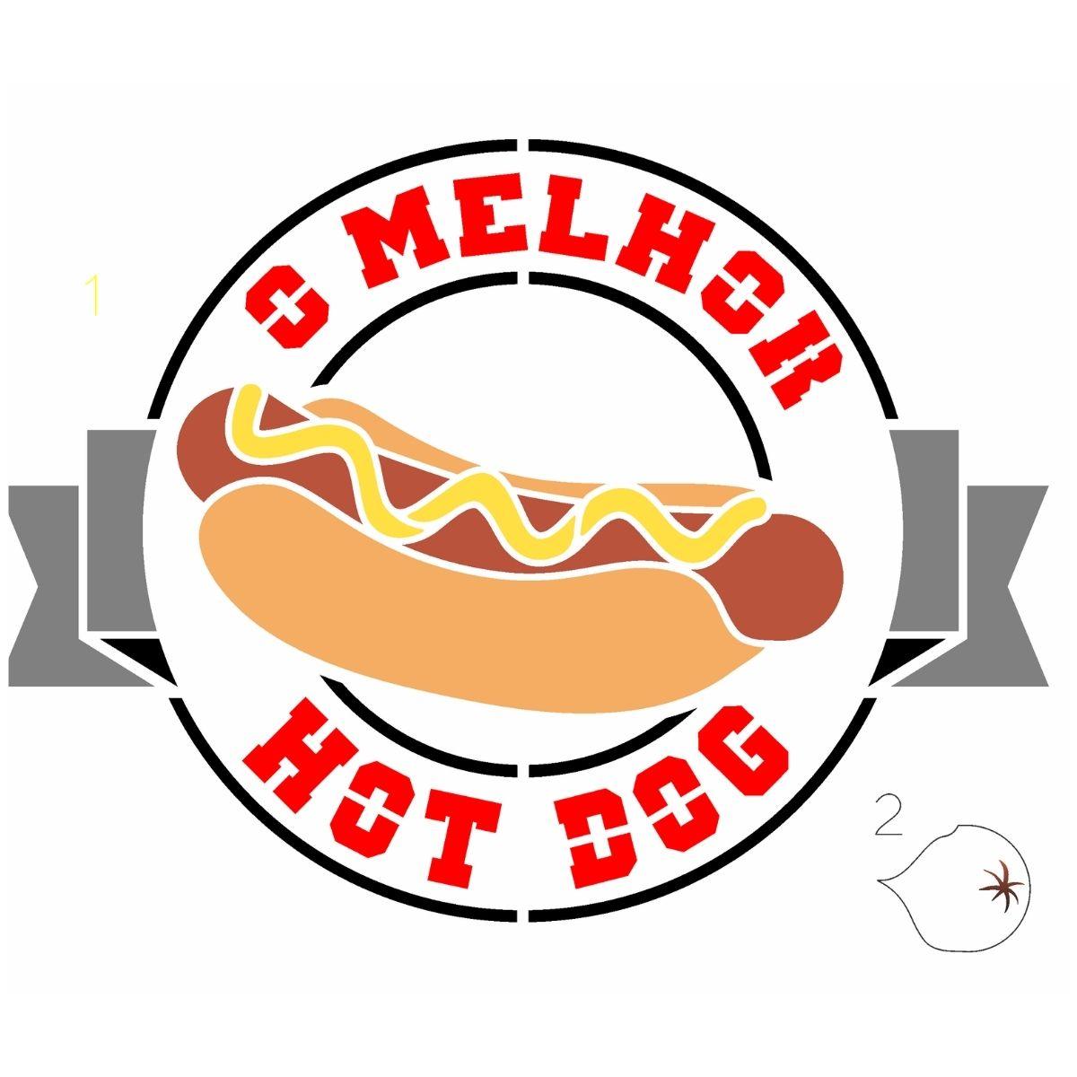 Stencil OPA 20x25 3403 Culinária Hot Dog - Palácio da Arte