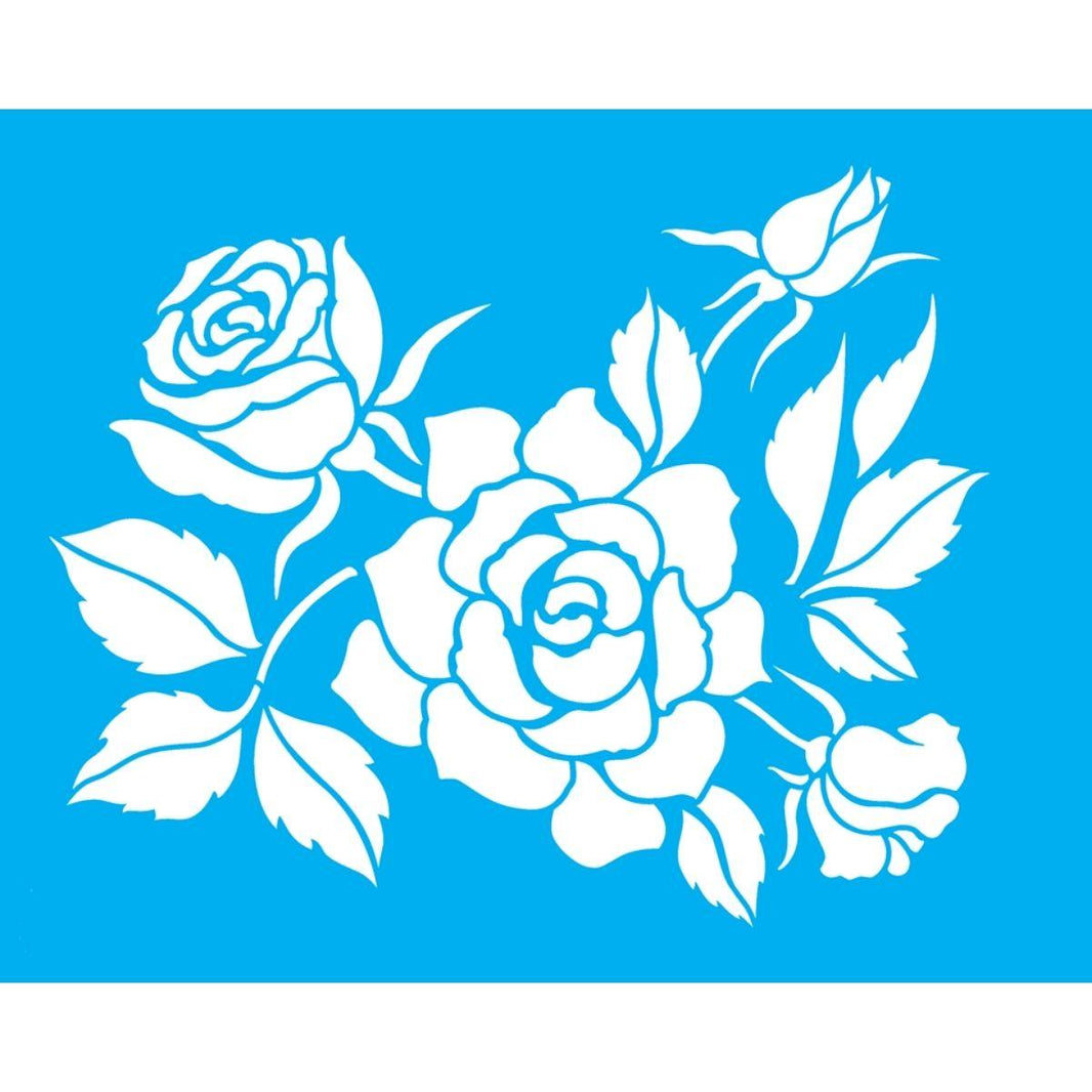 Stencil OPA 20x25 3406 Flor Rosas II - Palácio da Arte