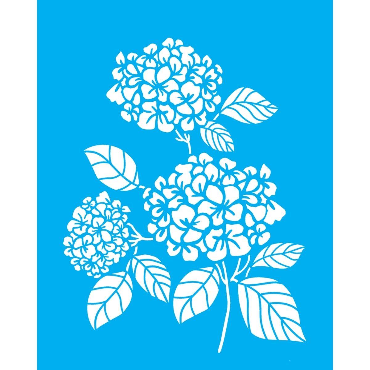 Stencil OPA 20x25 3409 Flores Hortênsias – Palácio da Arte