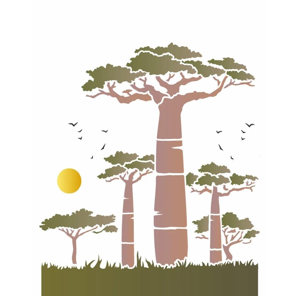 Stencil OPA 20x25 3433 África Baobá - Palácio da Arte