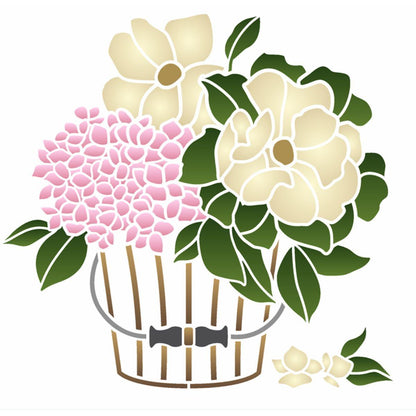 Stencil OPA 20x25 3472 Flores no Balde - Palácio da Arte