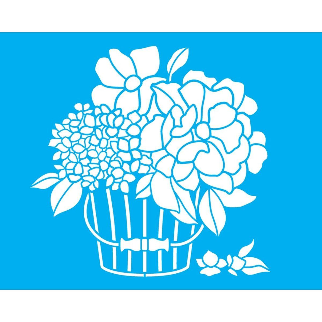 Stencil OPA 20x25 3472 Flores no Balde - Palácio da Arte
