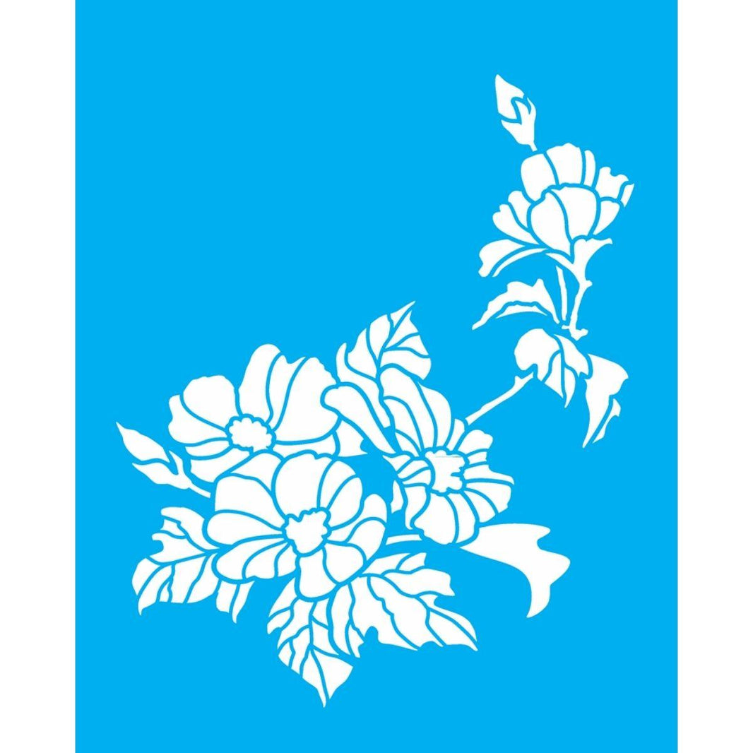 Stencil OPA 20x25 3474 Flores Papoulas - Palácio da Arte