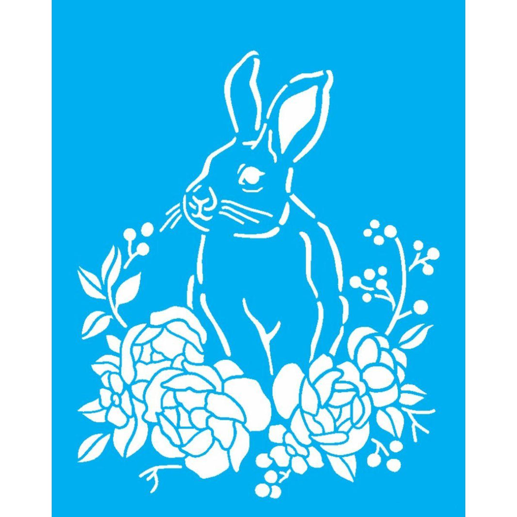 Stencil OPA 20x25 3486 Páscoa Coelho e Flores - Palácio da Arte