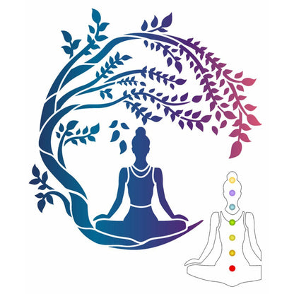 Stencil OPA 20x25 3498 Equilíbrio Meditação - Palácio da Arte