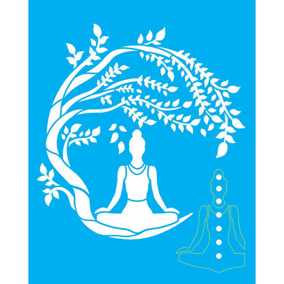 Stencil OPA 20x25 3498 Equilíbrio Meditação - Palácio da Arte