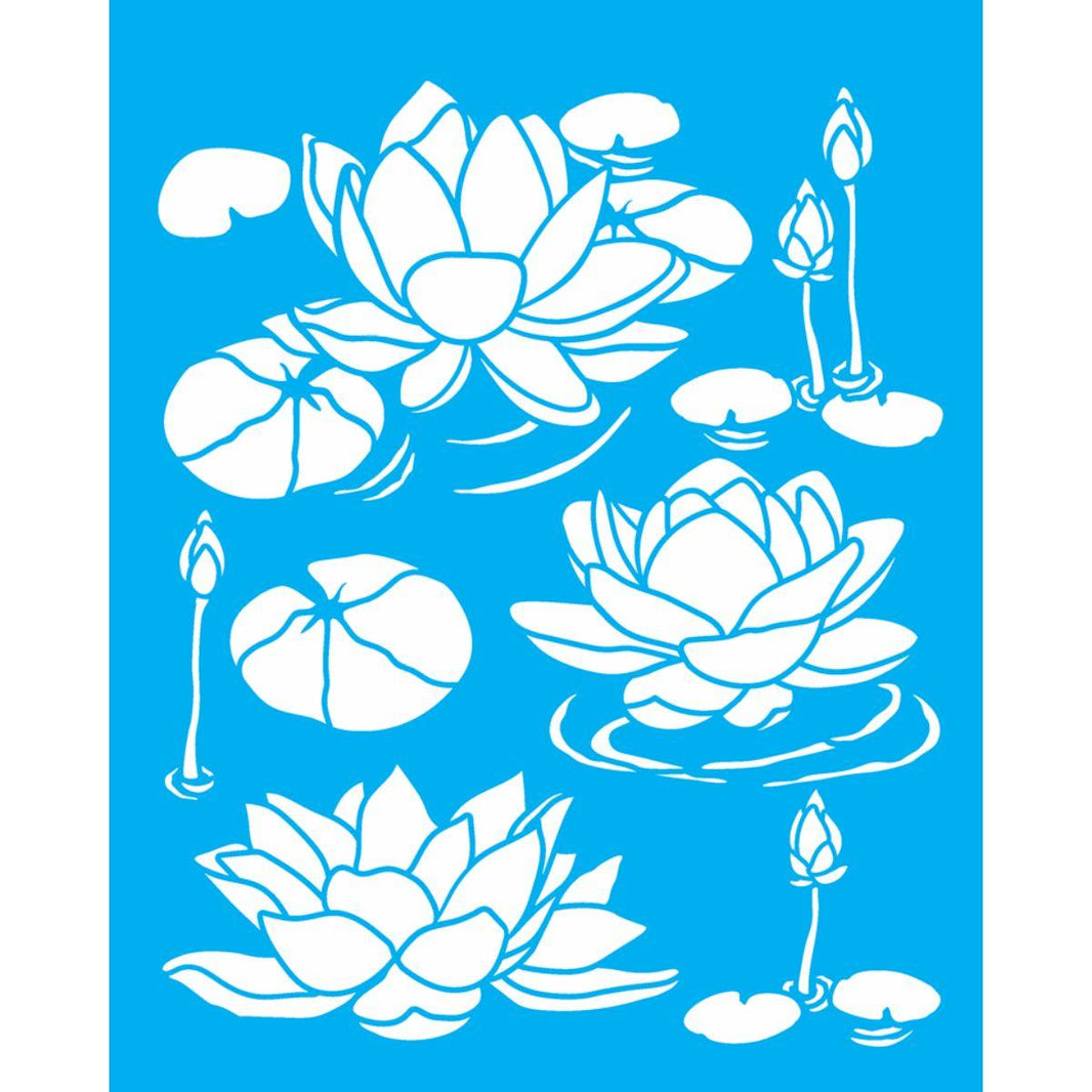 Stencil OPA 20x25 3502 Flor de Lótus na Água - Palácio da Arte
