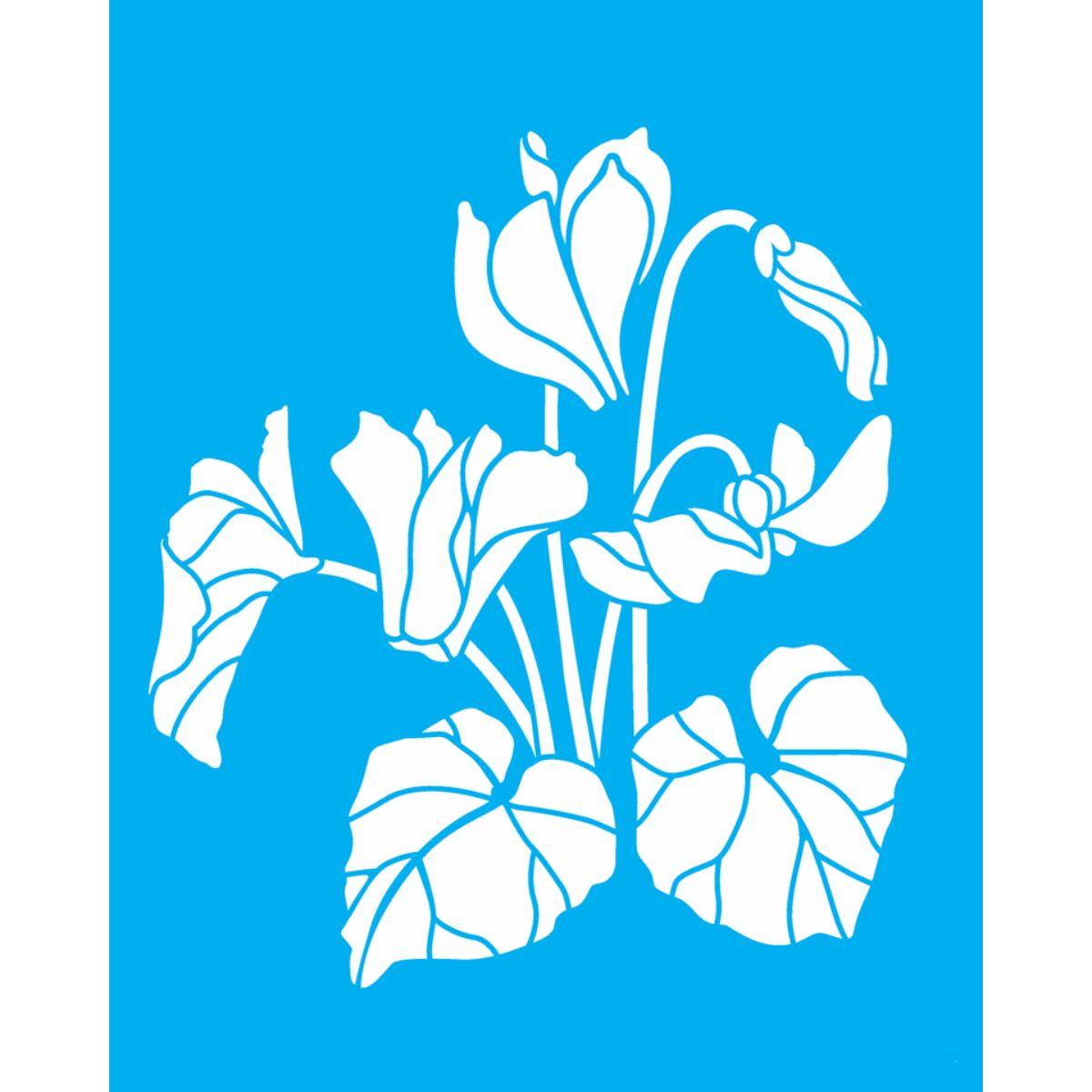 Stencil OPA 20x25 3503 Flores Ciclame - Palácio da Arte