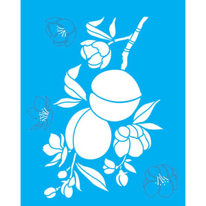 Stencil OPA 20x25 3522 Frutas Pêssegos e Flores - Palácio da Arte