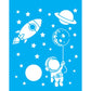 Stencil OPA 20x25 3523 Infantil Astronauta - Palácio da Arte