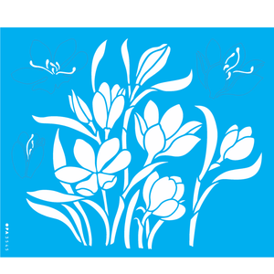 Stencil OPA 20x25 3545 Flores Açafrão da Terra - Palácio da Arte