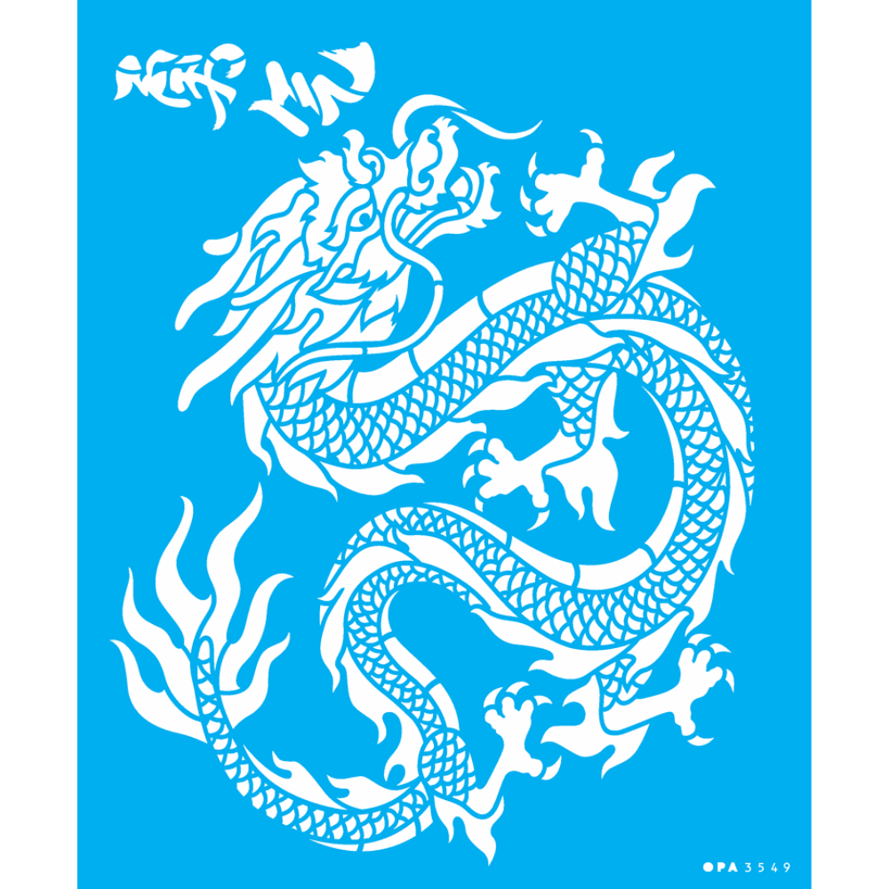 Stencil OPA 20x25 3549 Oriental Dragão - Palácio da Arte