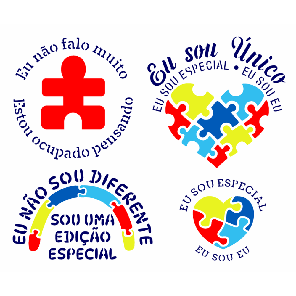 Stencil OPA 20x25 3555 Símbolos Autismo - Palácio da Arte