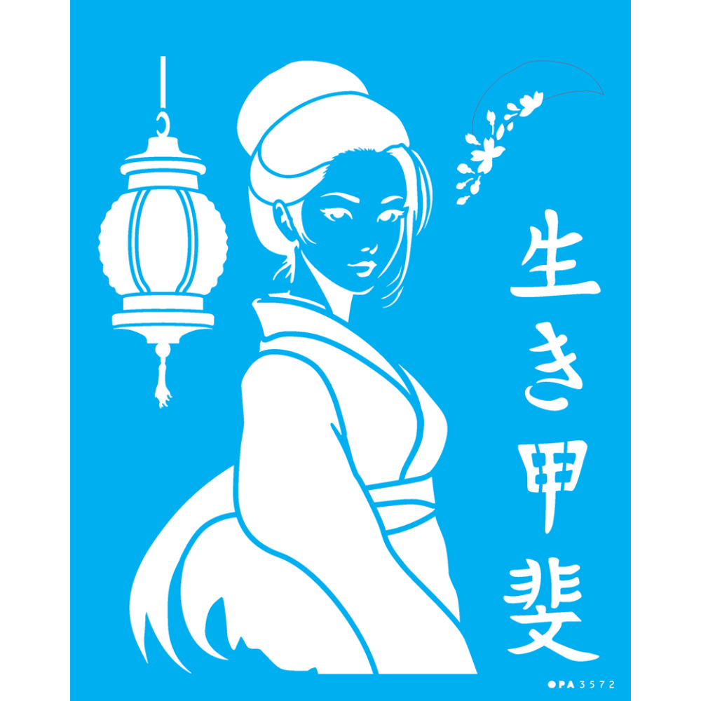 Stencil OPA 20x25 3572 Oriental Ikigai - Palácio da Arte