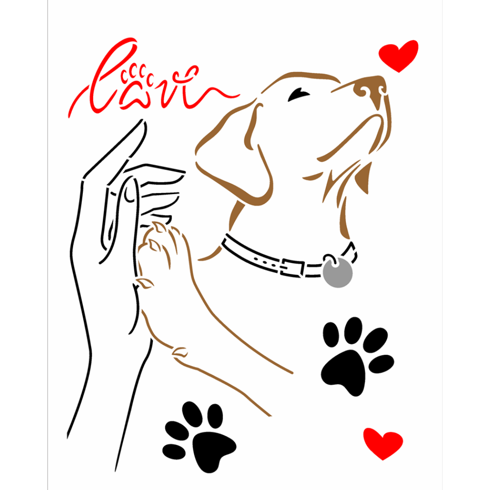 Stencil OPA 20x25 3574 Pet Dog Lover - Palácio da Arte