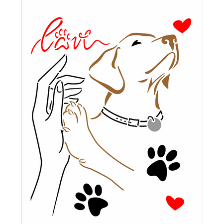Stencil OPA 20x25 3574 Pet Dog Lover - Palácio da Arte