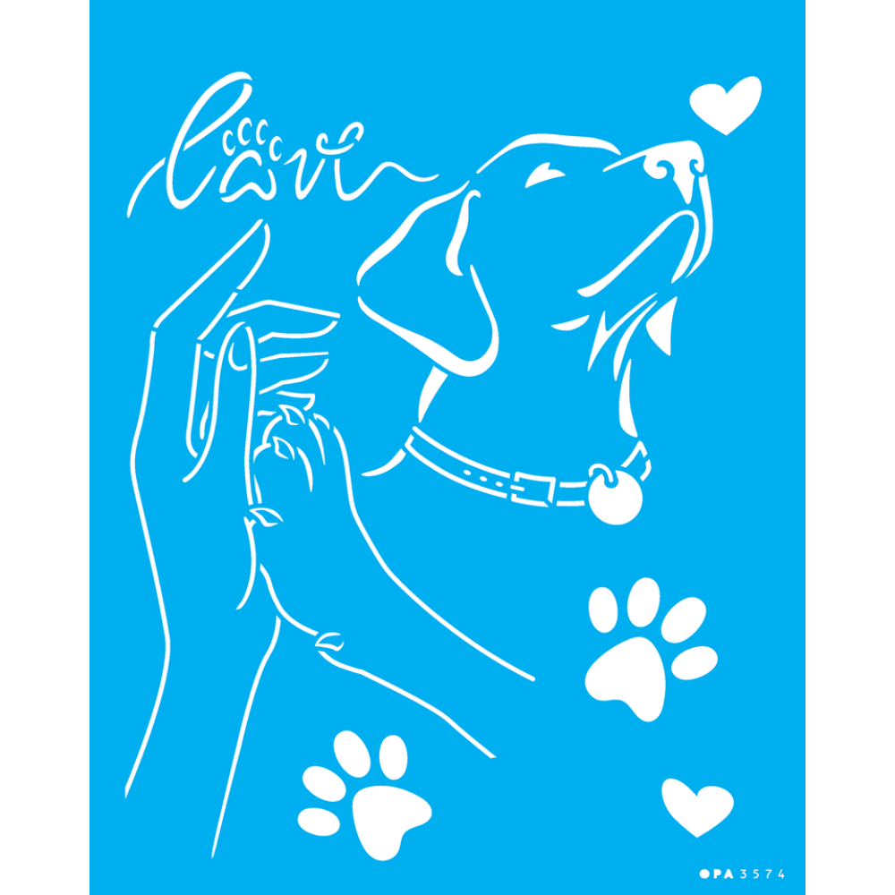 Stencil OPA 20x25 3574 Pet Dog Lover - Palácio da Arte