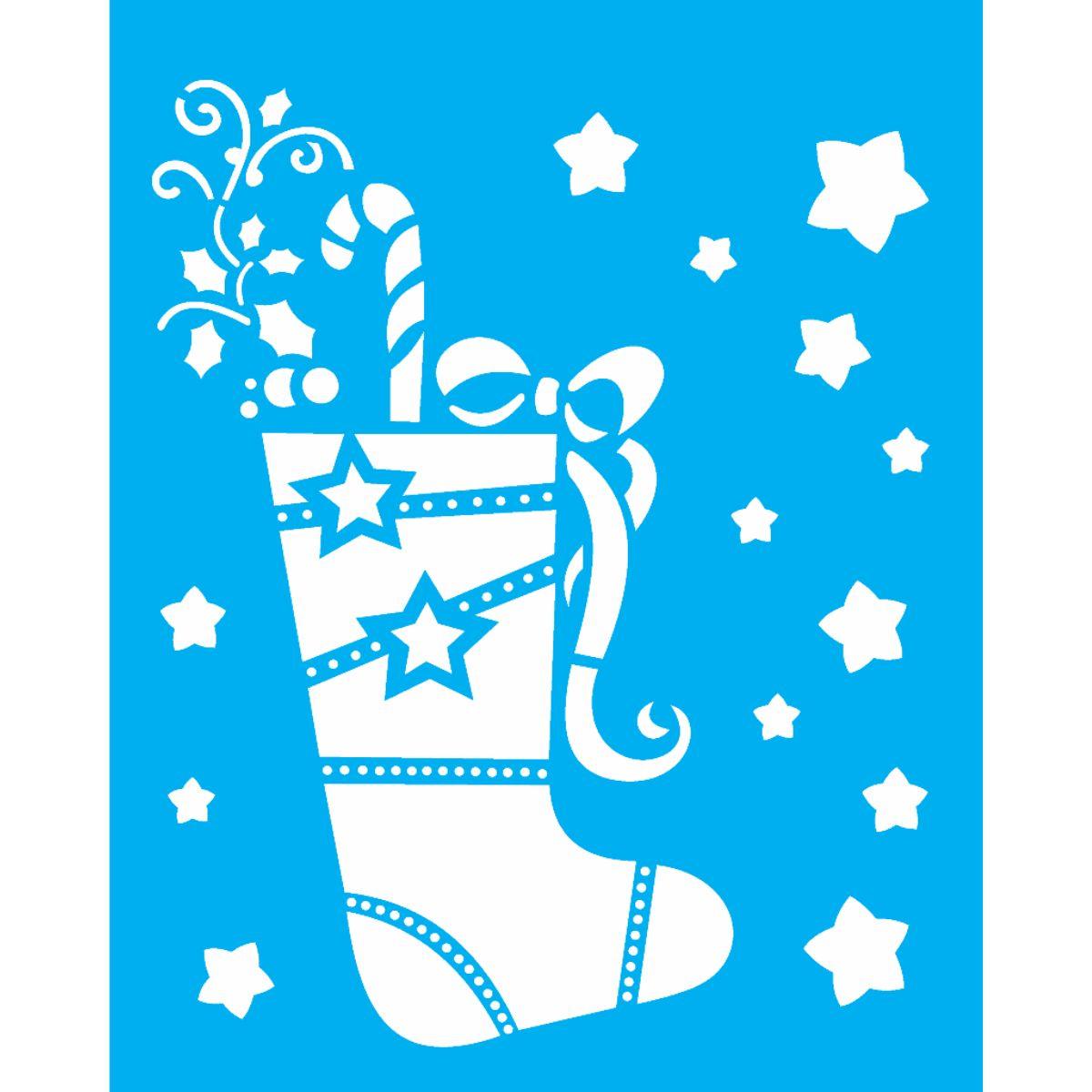 Stencil OPA 20x25 Natal 1118 Bota de Natal - Palácio da Arte
