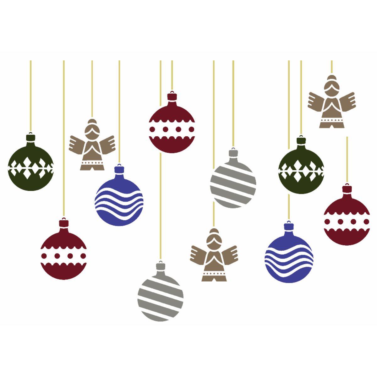 Stencil OPA 20x25 Natal 2553 Bolas Estampadas II - Palácio da Arte