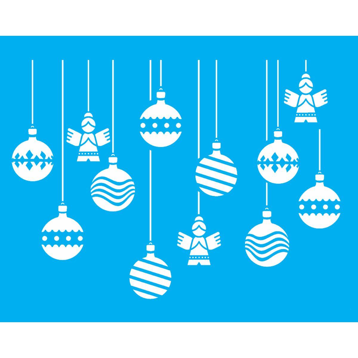 Stencil OPA 20x25 Natal 2553 Bolas Estampadas II - Palácio da Arte