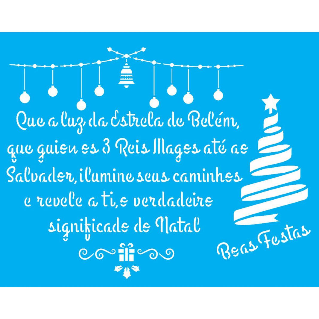 Stencil OPA 20x25 Natal 2558 Natal Poema Mensagem Natalina - Palácio da Arte