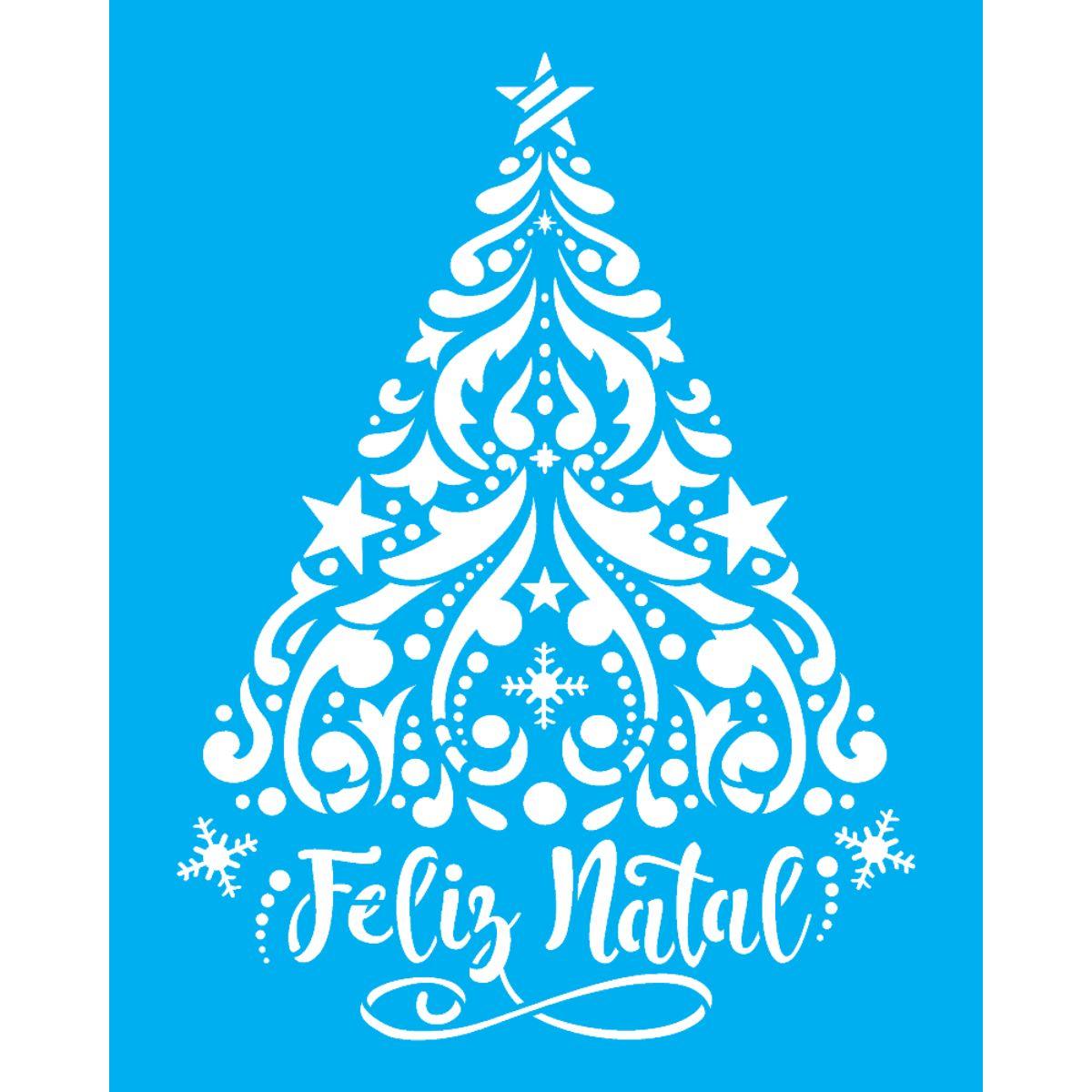 Stencil OPA 20x25 Natal 3290 Árvore Arabescos II - Palácio da Arte