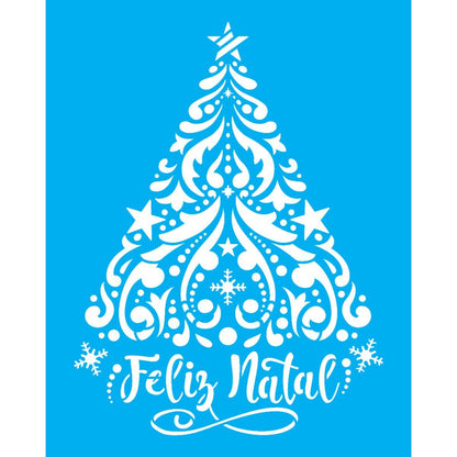 Stencil OPA 20x25 Natal 3290 Árvore Arabescos II - Palácio da Arte