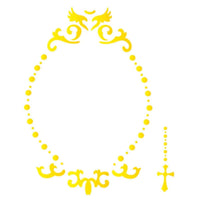 Stencil OPA 30,5x30,5 2203 Moldura Celestial - Palácio da Arte